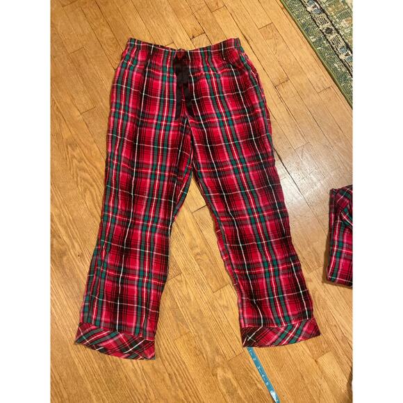 Victorias Secret Red Plaid Pajamas Pant Long Sleeve Shirt Cozy Set Womens Large - Picture 6 of 8